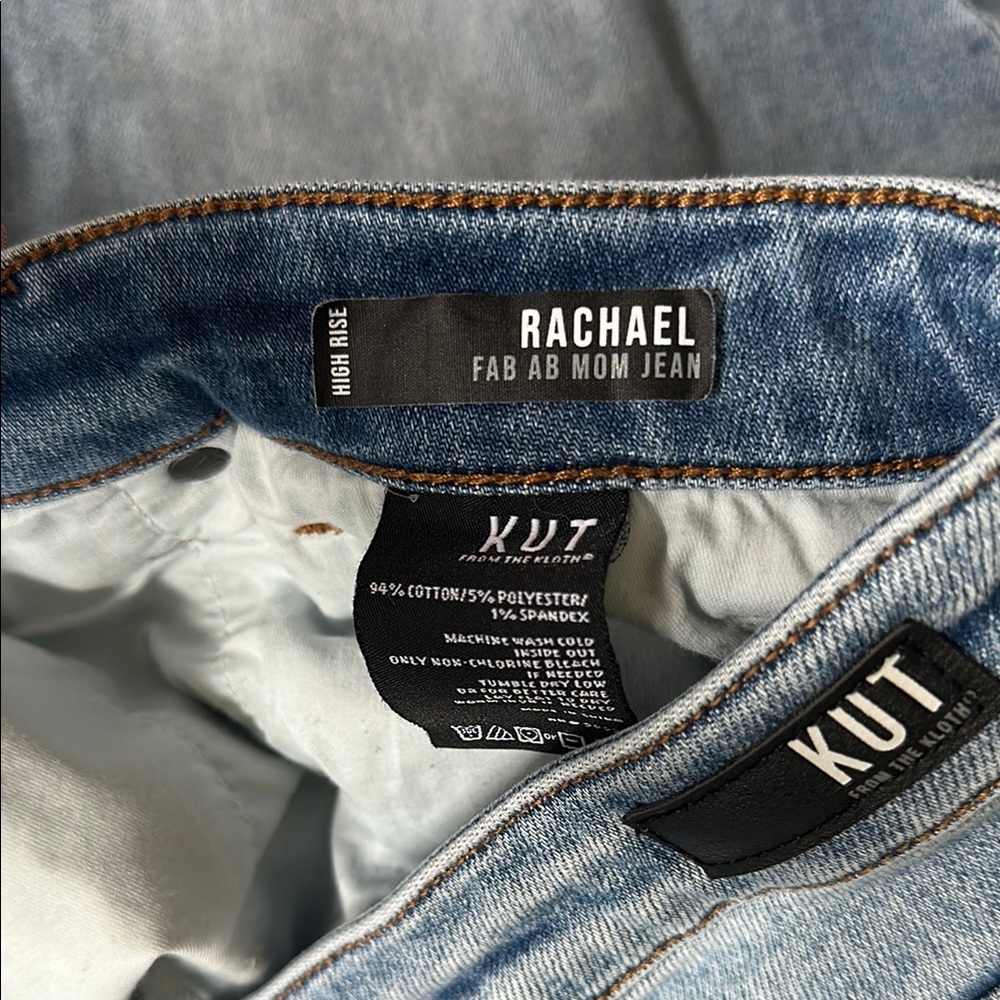 Kut from the Kloth Rachael High Rise Mom Jean Fab Ab Size 16 - Picture 7 of 14